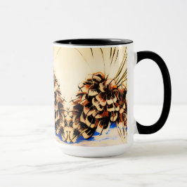 Copa de Pinecona Azul Vintage
