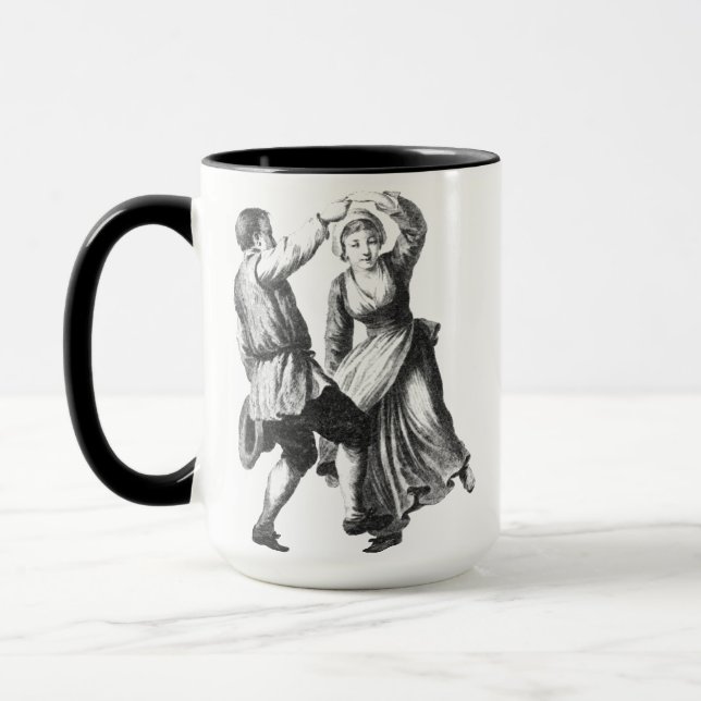 Copa de tazas de arte popular de danza rústica (Izquierda)