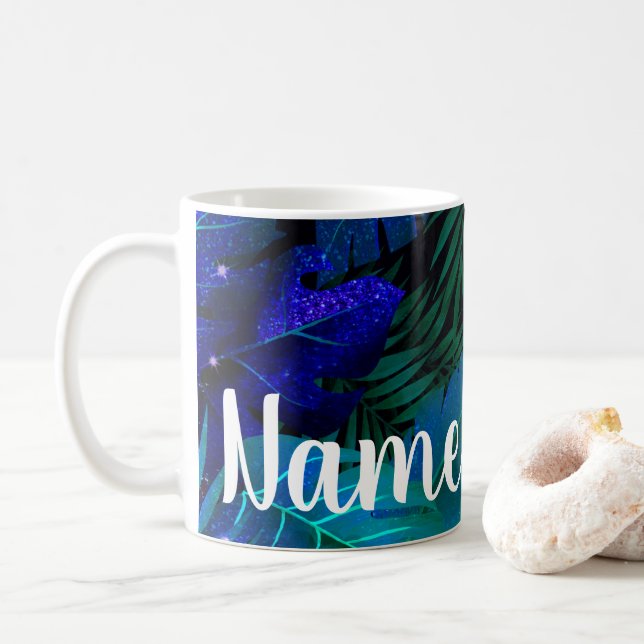 Copa de tazas de café con diseño de selva tropical (Con donut)
