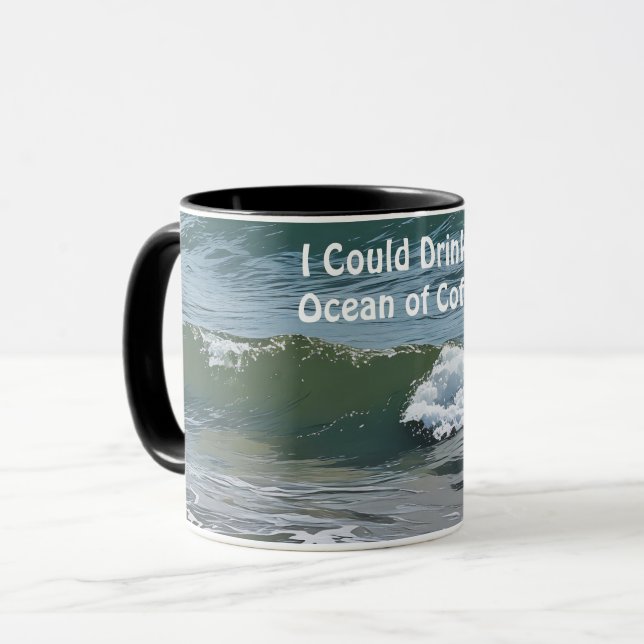 Copa de tazas de café de arte oceánico (Anverso izquierdo)