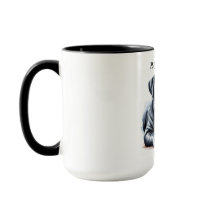 Copa de tazas de café de Bulldog de foco negro