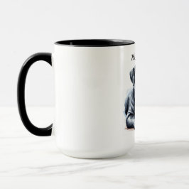 Copa de tazas de café de Bulldog de foco negro