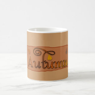 Copa de tazas de café de la cosecha otoño