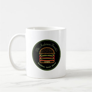 Copa de tazas de café de la familia Cheeseburger