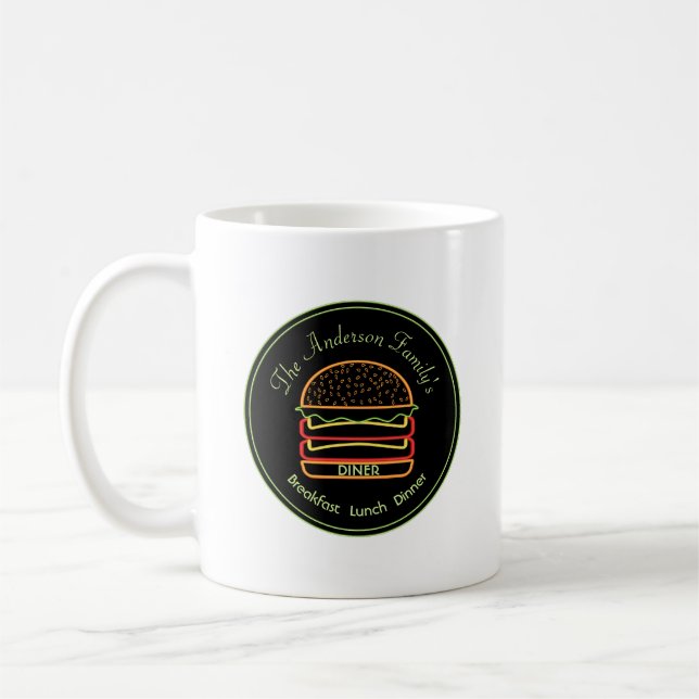 Copa de tazas de café de la familia Cheeseburger (Izquierda)