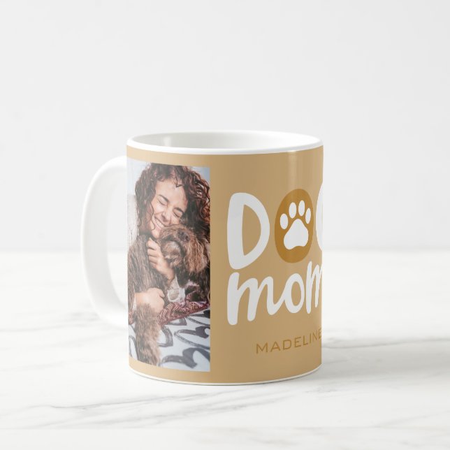 Copa de tazas de café de perro de mamá de dos foto (Anverso izquierdo)