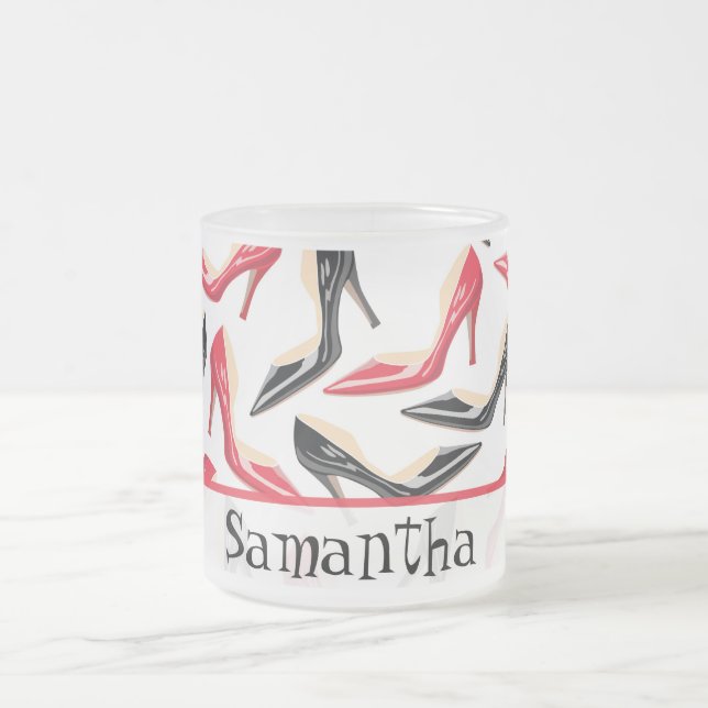 Copa de tazas de café de vidrio con escarcha alta (Centro)