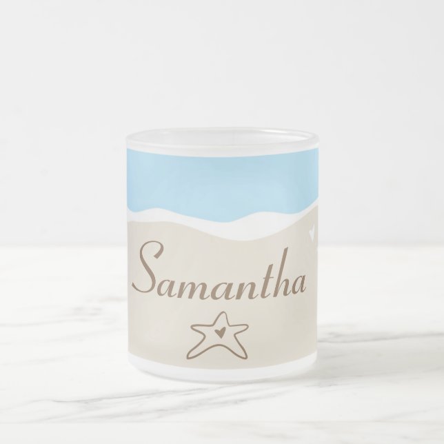 Copa de tazas de café de vidrio escarchado de agua (Centro)