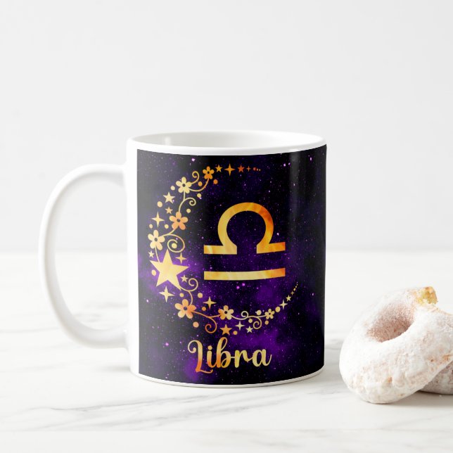 Copa de tazas de café de Zodiac Libra (Con donut)
