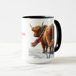 Copa de tazas de café "Moo-ry Navidades" de vaca d