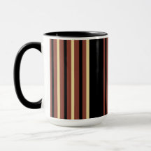Copa de tazas de café negro a rayas