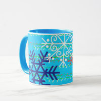Copa de tazas de invierno de navidades en la nieve