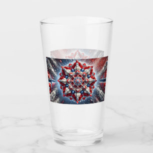 Copa de vidrio con colores de Noruega