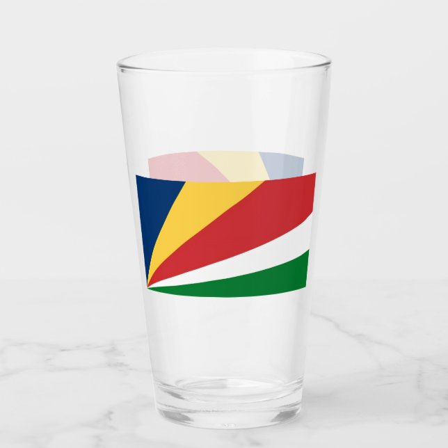 Copa de vidrio con colores de Seychelles (Anverso)