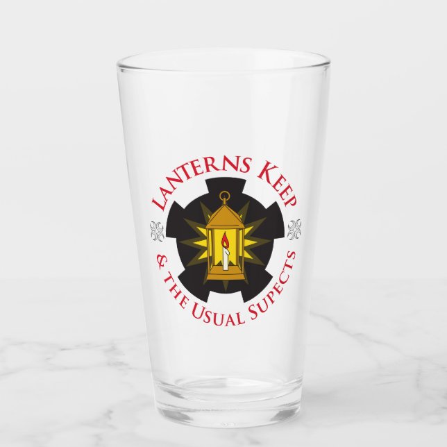 Copa de vidrio con placa LKUS (Anverso)