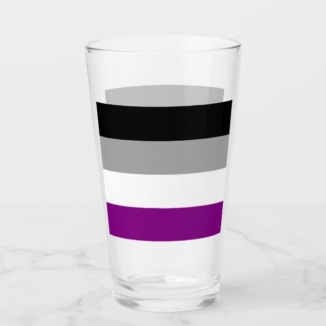 Copa de vidrio de bandera asexual (Anverso)