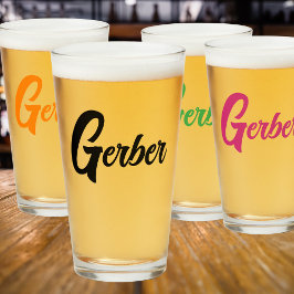 Copa de Vidrio de Cerveza Monogramada
