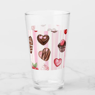 Copa de Vidrio de Choco Heart Valentine