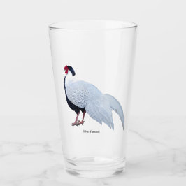 Copa de vidrio de faisán plateado