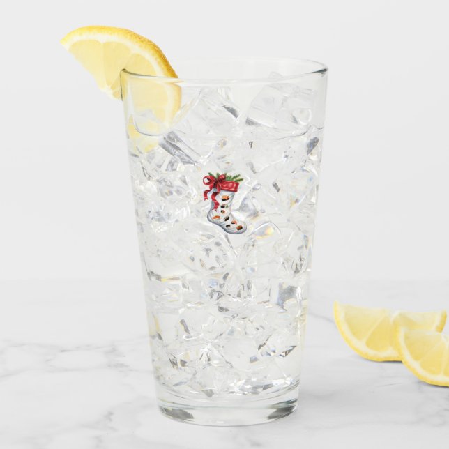 Copa de vidrio de feriado de sushi feliz (Anverso (hielo))