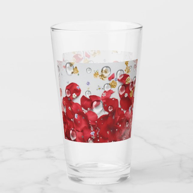 copa de vidrio de pétalo de rosa (Anverso)