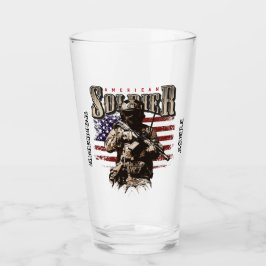 Copa de vidrio de pintura de diseño de soldado est