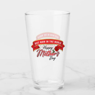 Copa de Vidrio Elegante de Día de la Madre