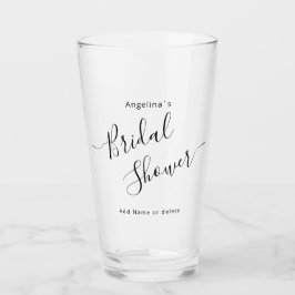 Copa de vidrio para una ducha de novia.