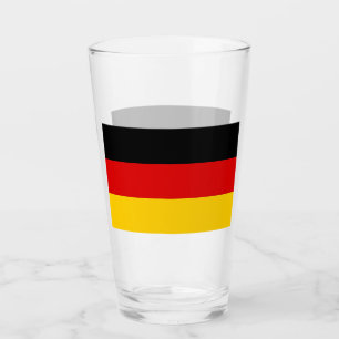 Copa de vidrio patriótico con bandera de Alemania