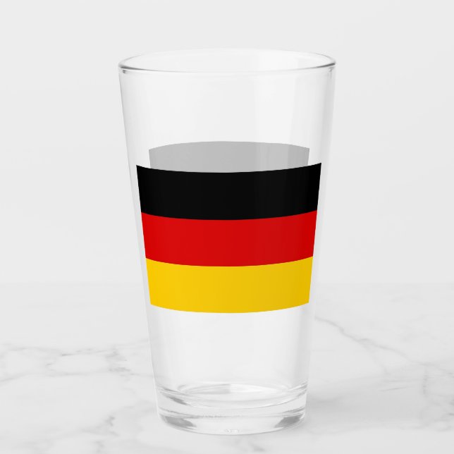 Copa de vidrio patriótico con bandera de Alemania (Anverso)
