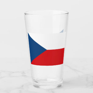 Copa de vidrio patriótico con bandera de la Repúbl