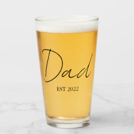 Copa de Vidrio Personalizada "Dad EST. [Year]"
