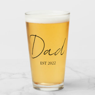 Copa de Vidrio Personalizada "Dad EST. [Year]"