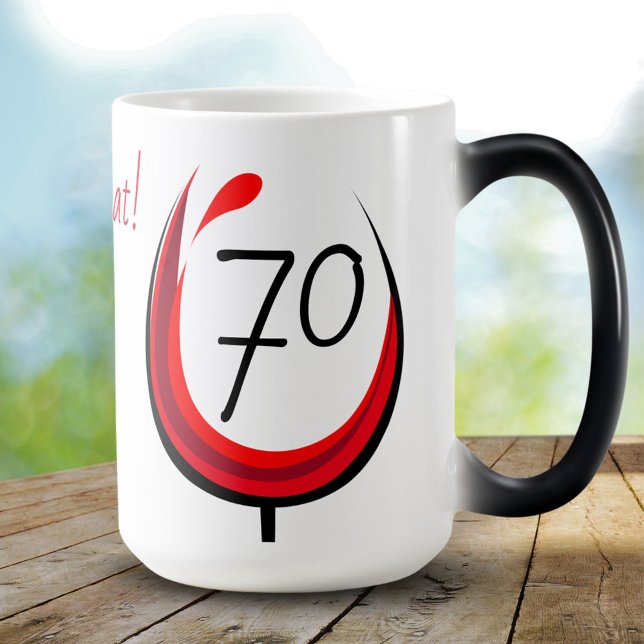 Copa de vino divertida moderna 70 ¿Y qué? cumpleañ (Subido por el creador)