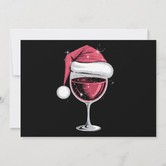 Copa de Vino Tinto Navidad Divertida Navidad Xmas  (Anverso)