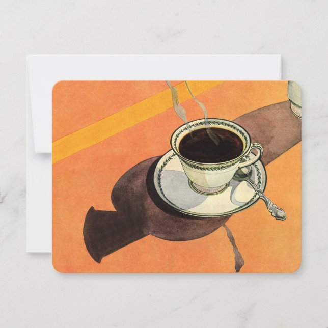 Copa de Vintage de café, saudita, cuchara, retro (Anverso)