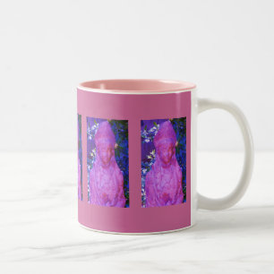 Copa del Café Qwan Yin azul y rosa alterado