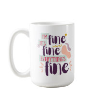 Copa "Fine" de café con letras de mano moderna