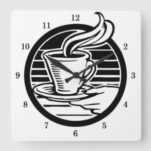 Copa Guay de café y reloj de pared de Saucer