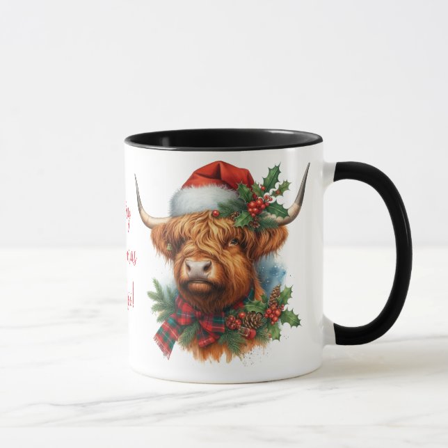 Copa Highland Cow ChristmasCoffee Mug (Derecha)