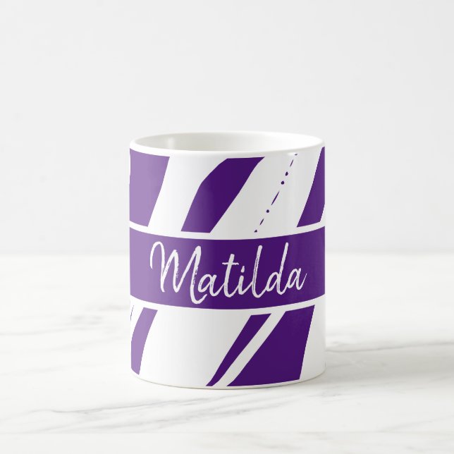 Copa Monogrammed Mug Purple White Gift (Centro)