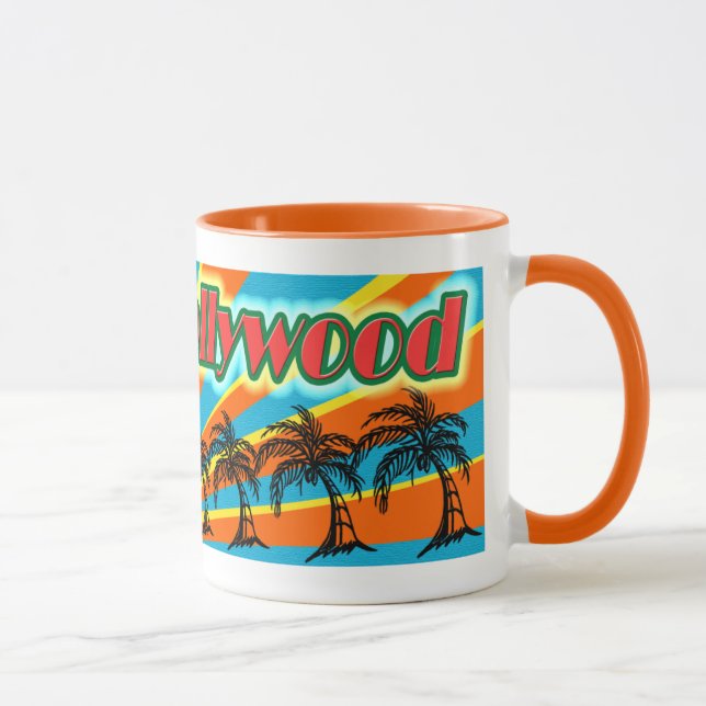 Copa Mug de Hollywood 5 Palm Trees (Derecha)