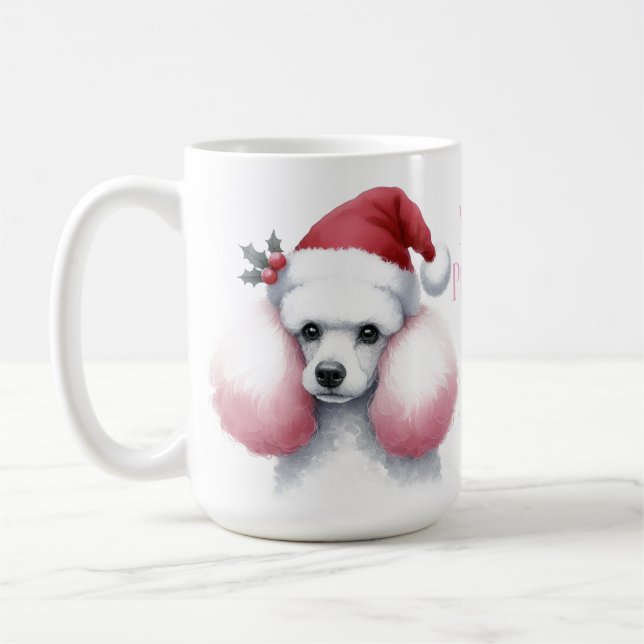 Copa Mug de Navidades de cangrejo blanco rosado (Izquierda)