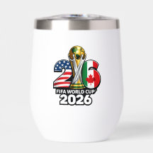 Copa Mundial de la FIFA 2026 Vaso para Vino sin Ta