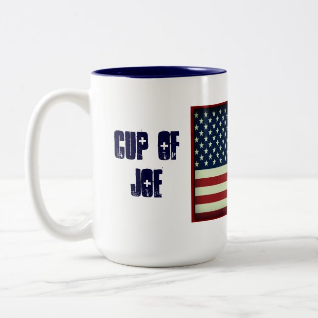 Copa Patriótica de Joe Bebida Mug (Izquierda)
