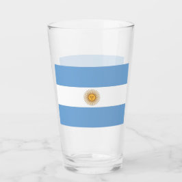 Copa Patriótica de Vidrio con bandera argentina