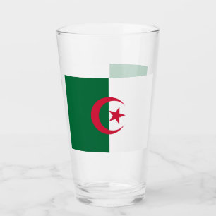 Copa Patriótica de vidrio con bandera de Argelia