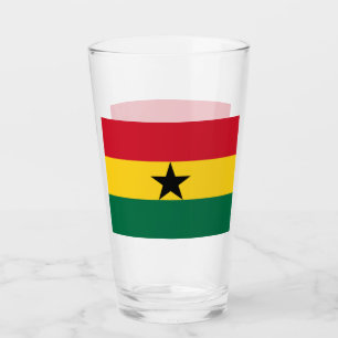 Copa Patriótica de vidrio con bandera de Ghana