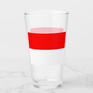 Copa Patriótica de vidrio con bandera de Indonesia