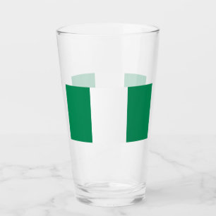 Copa Patriótica de vidrio con bandera de Nigeria